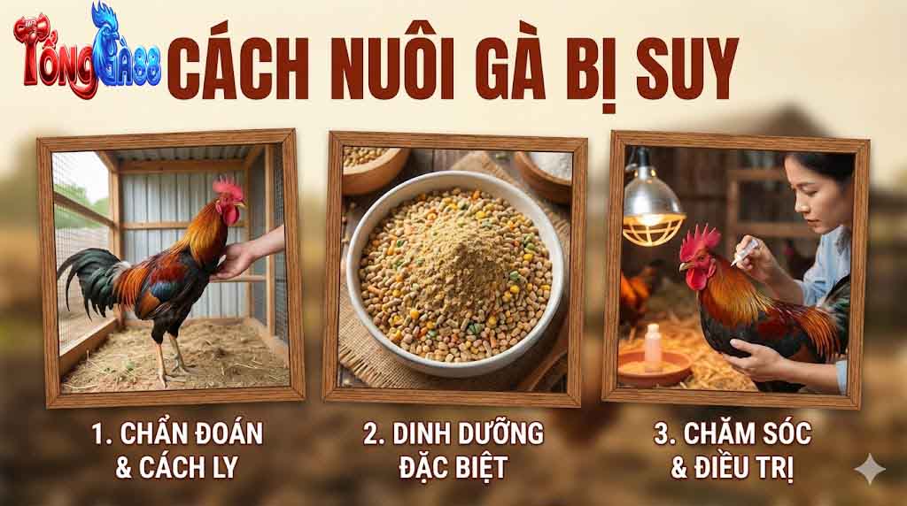 Cách nuôi gà bị suy