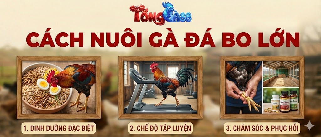 Cách Nuôi Gà Đá Bo Lớn