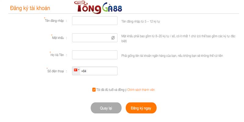 đăng ký tongga88